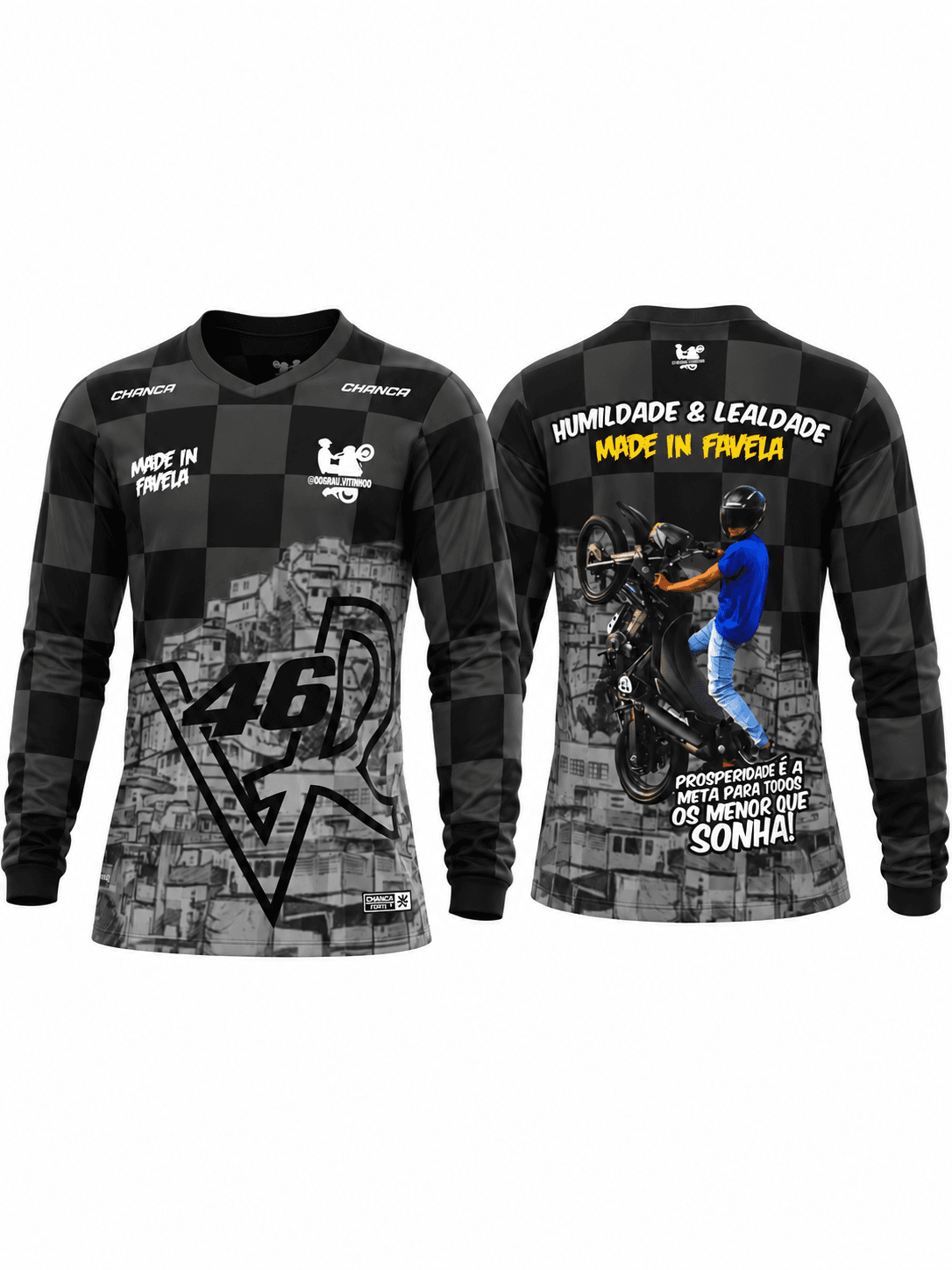 Camiseta Manga Longa - XADREZ